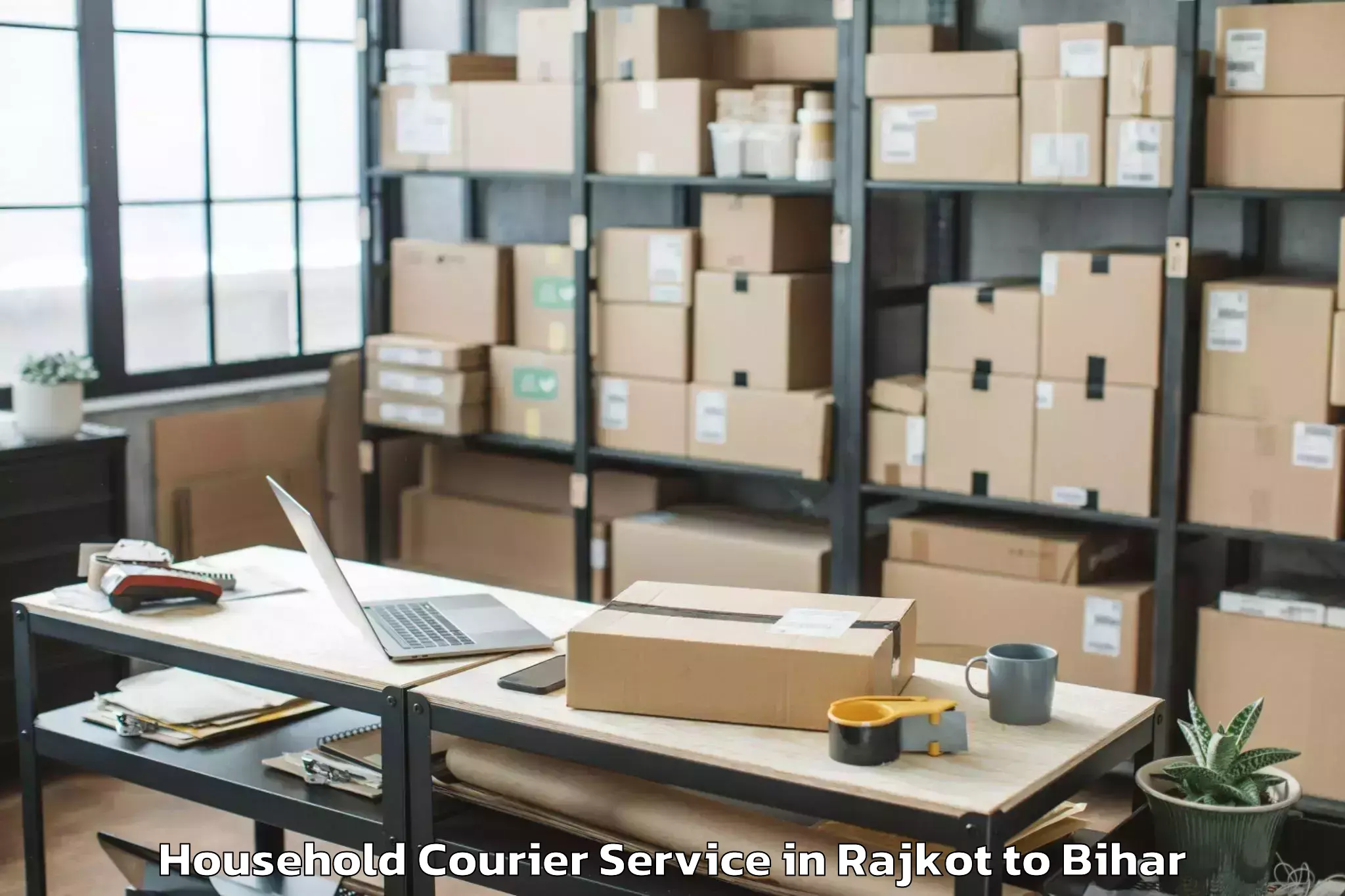 Top Rajkot to Khajauli Household Courier Available